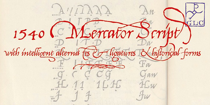 Czcionka 1540 Mercator Script